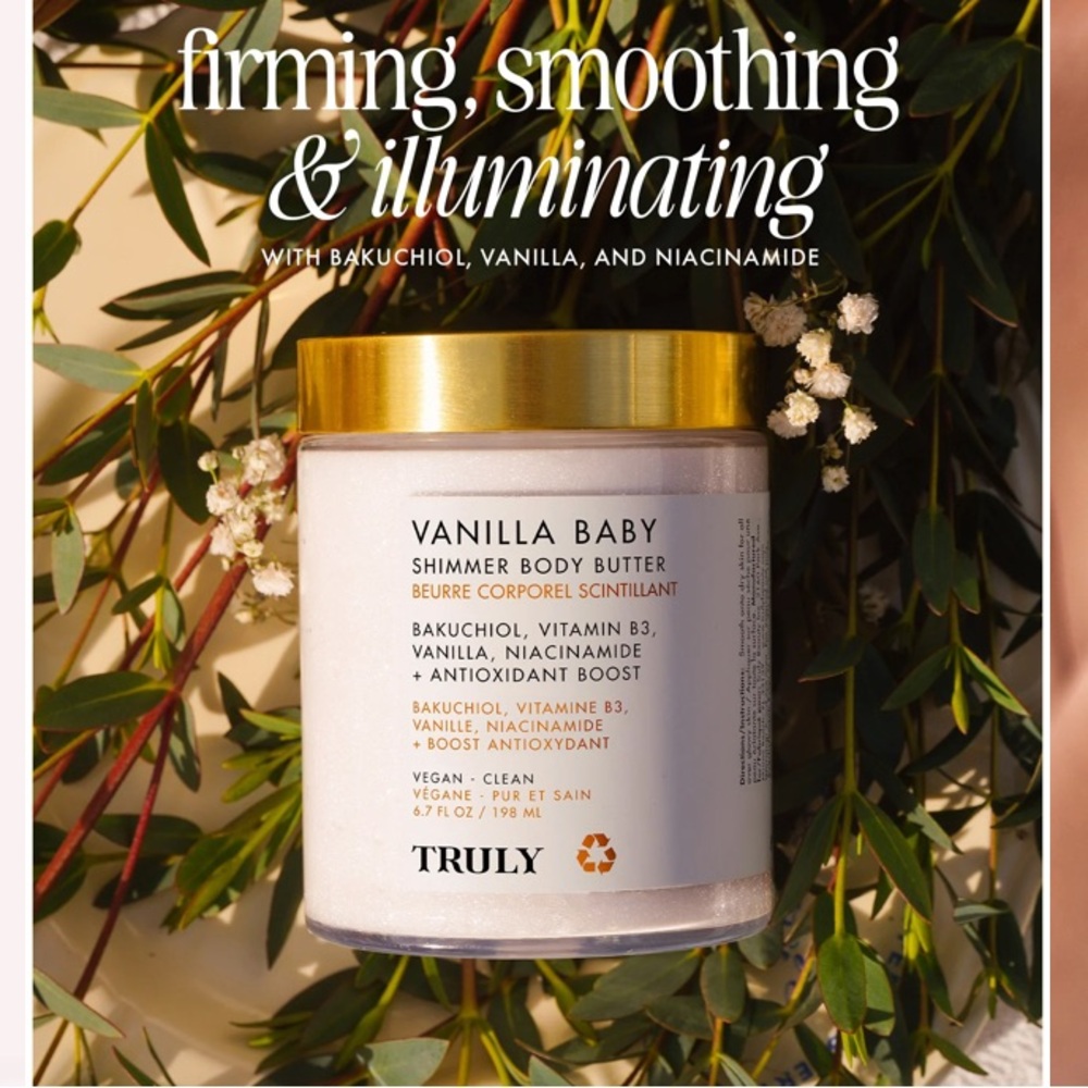 Truly VANILLA baby 🌟🌟 shimmer body butter EUC 6.7 oz